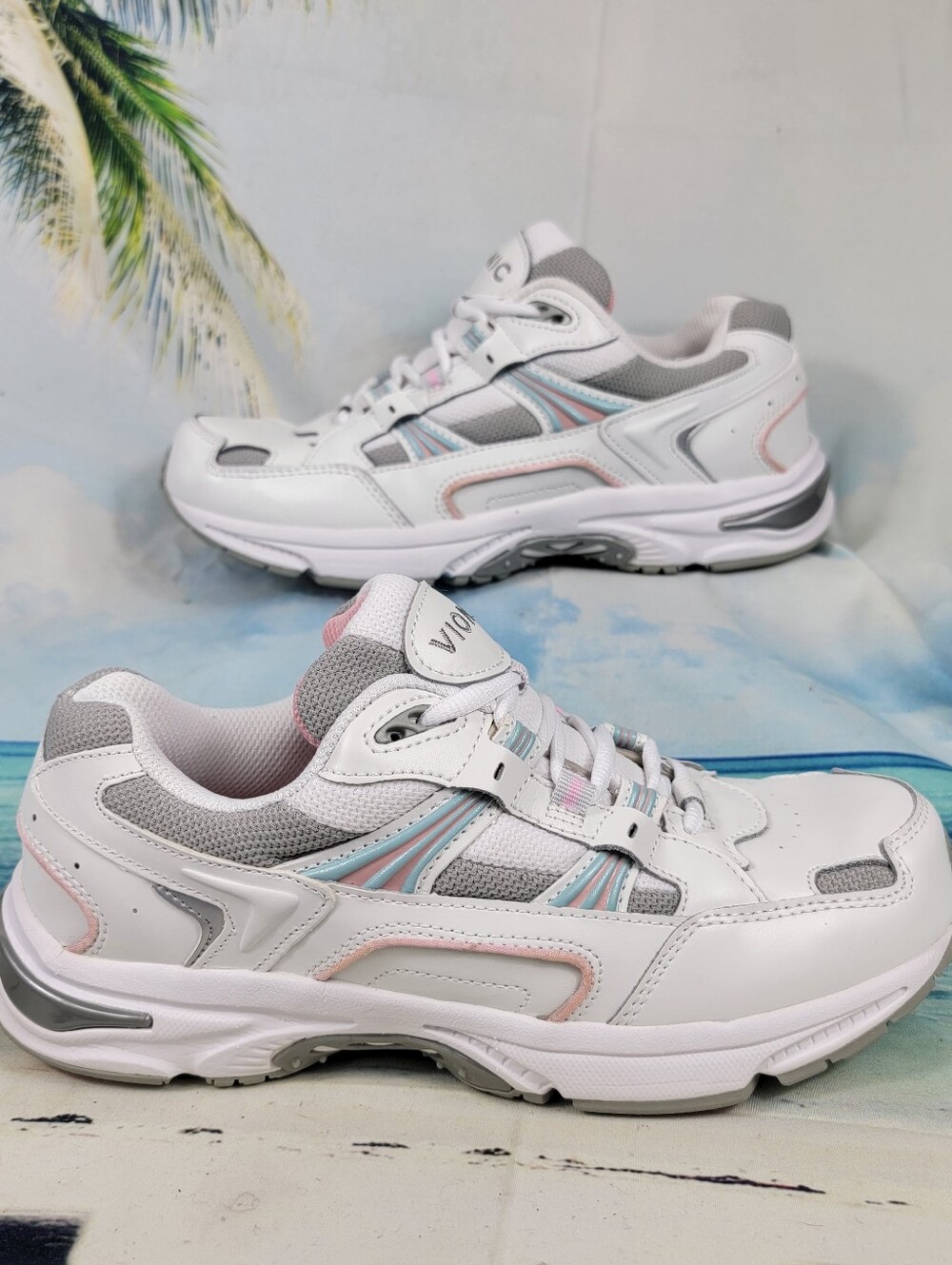 Vionic Leather Walking Shoes Womens 8